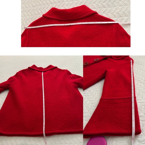 Splend’or Boiled Wool Jacket Bell Sleeves Size Medium - Picture 13 of 16